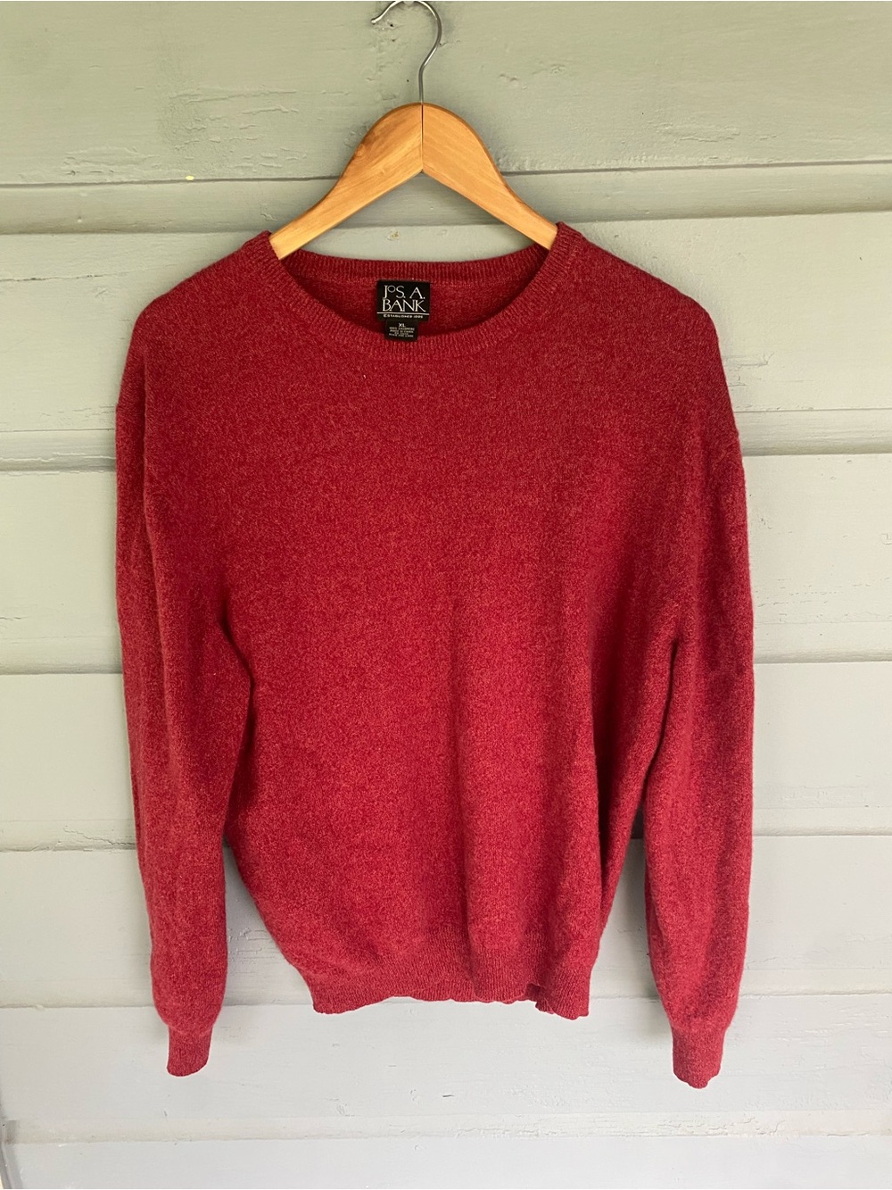 Jos. A. Bank Men's Red Cashmere Crewneck Sweater XL